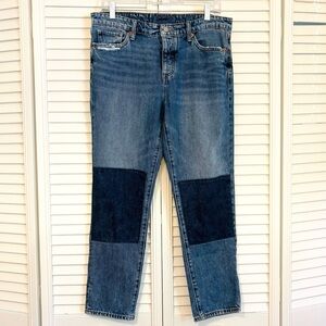 Lucky Brand Sienna Slim Boyfriend Jeans Knee Patch Size 6 28